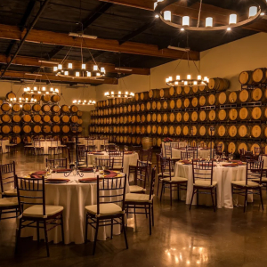 Stunning Barrel Room for weddings at Callaway Vineyard & Winery