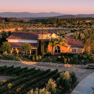 An arial view of the tasting room at Carter Estates Winery & Resort in Temecula Valley