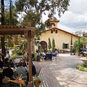 Courtyard area at Danza del Sol winery Temecula