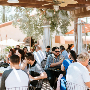 Guests enjoying the vibe outside at Danza del Sol winery Temecula