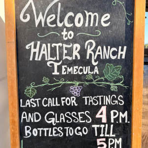 Welcome to Halter Ranch Winery Temecula Sign