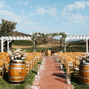 Wedding ceremony set up at Leonesse Cellars Temecula