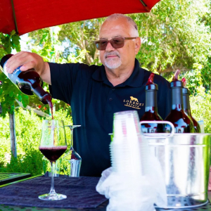 Outside members wine tastings at Lorenzi Estate Vineyards & Winery Temecula
