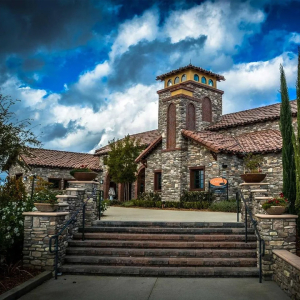 The grand entrance to Lorimar Vineyards & Winery Temecula