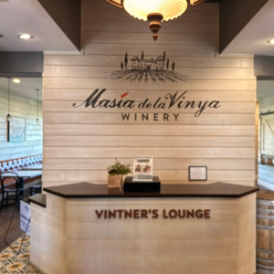 Members Loung entrance at Masia de La Vinya Winery Temecula