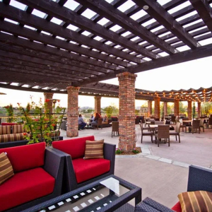 Modern plush patio loung at Miramonte Winery Temecula