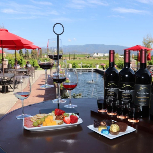 Wine flight and Charcuterie at Monte De Oro Winery Temecula