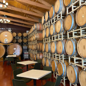 The barrel room at Ponte Winery Temecula