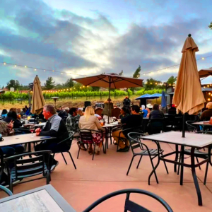 The upper patio at Somerset Winery Temecula