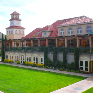 The iconic Courtyard at South Coast Winery Resort & Spa Temecula