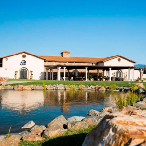 Main entrance to tasting room at Truffle Pig Winery Temecula