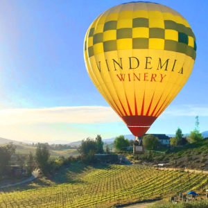 Hot Air Balloon over Vindemia Vineyards & Winery Temecula