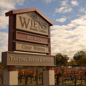The iconic Wiens Family Cellars sign in Temecula Wine Country