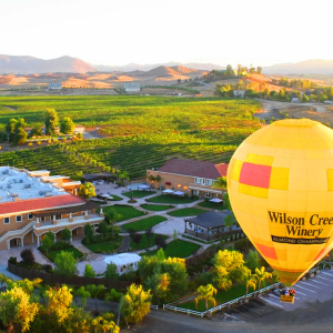 An aerial view of Wilson Creek Winery Temecula