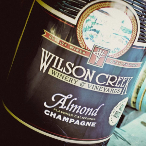 World famous ALmond Champagne at Wilson Creek Winery Temecula