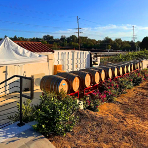 Wine barrels  at Alex Poggio Leano Winery Temecula