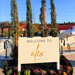 The main entrance at Alex by Poggio Leano Winery in Temecula